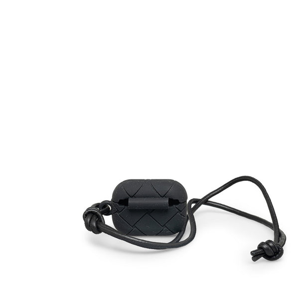 ボッテガヴェネタ イントレチャート V0EY0 AirPods Pro ケース イヤフォンケース 691715 ブラック シリコン レザー レディース BOTTEGAVENETA 【中古】