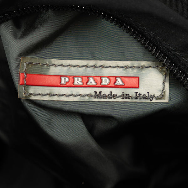 プラダ スポーツ ミニ ハンドバッグ 3N1000 ブラック グレー ナイロン レディース PRADA 【中古】