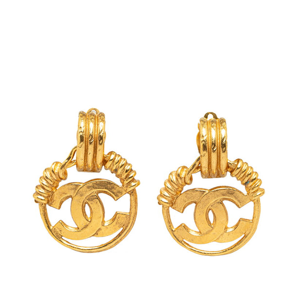 シャネル ヴィンテージ ココマーク スイングイヤリング ゴールド メッキ レディース CHANEL 【中古】