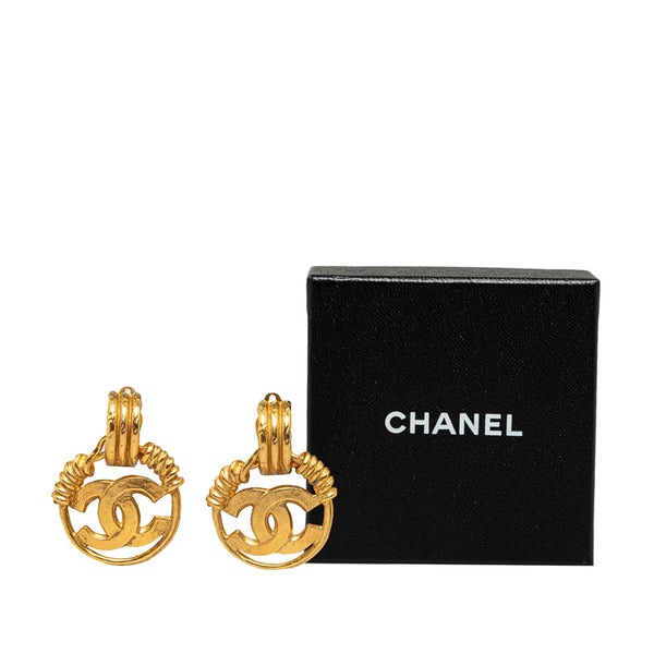 シャネル ヴィンテージ ココマーク スイングイヤリング ゴールド メッキ レディース CHANEL 【中古】