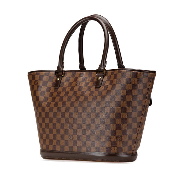 ルイ ヴィトン ダミエ マノスクGM トートバッグ N51120 ブラウン PVC レザー レディース LOUIS VUITTON 【中古】