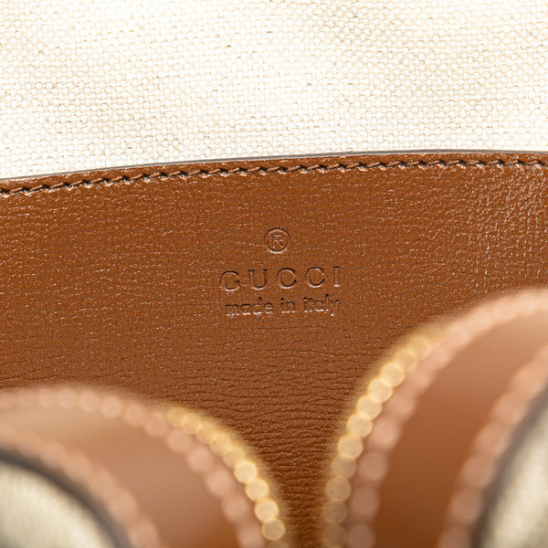 グッチ GGスプリーム インターロッキングG ボディバッグ ウエストバッグ 696016 ベージュ ブラウン PVC レザー メンズ GUCCI 【中古】