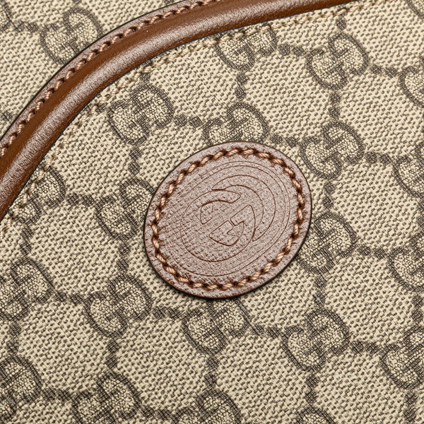 グッチ GGスプリーム インターロッキングG ボディバッグ ウエストバッグ 696016 ベージュ ブラウン PVC レザー メンズ GUCCI 【中古】