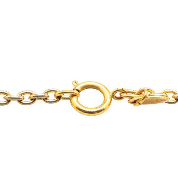 シャネル ココマーク マトラッセ ネックレス ゴールド メッキ レディース CHANEL 【中古】