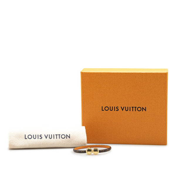 ルイ ヴィトン モノグラム ヒストリック ミニ ブレスレット M6407F ブラウン PVC メッキ レディース LOUIS VUITTON 【中古】