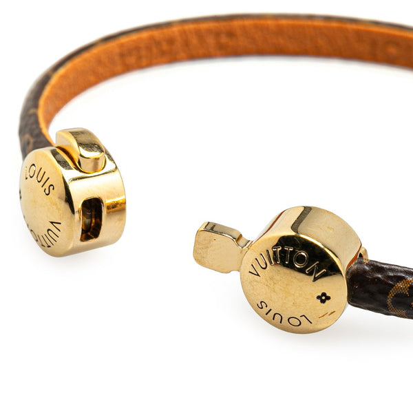 ルイ ヴィトン モノグラム ヒストリック ミニ ブレスレット M6407F ブラウン PVC メッキ レディース LOUIS VUITTON 【中古】