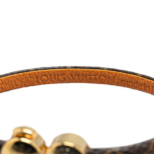 ルイ ヴィトン モノグラム ヒストリック ミニ ブレスレット M6407F ブラウン PVC メッキ レディース LOUIS VUITTON 【中古】