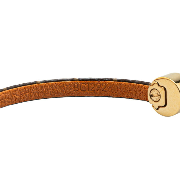 ルイ ヴィトン モノグラム ヒストリック ミニ ブレスレット M6407F ブラウン PVC メッキ レディース LOUIS VUITTON 【中古】
