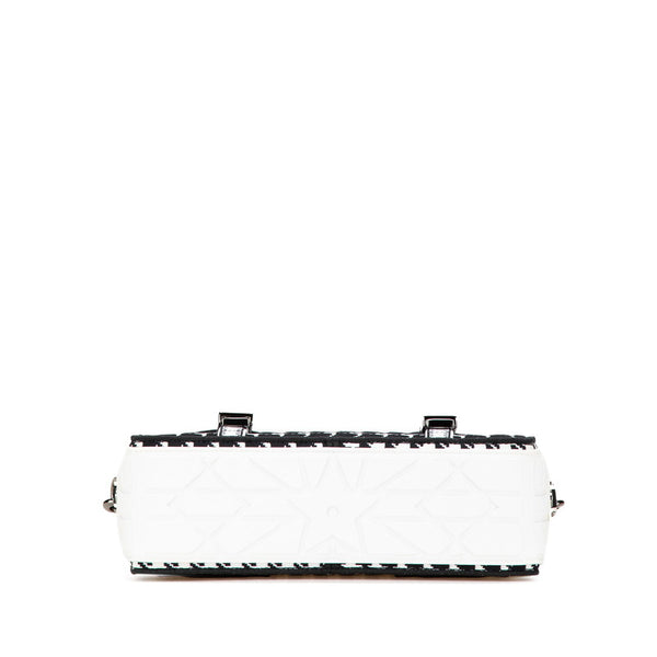 ディオール 千鳥格子 キャンプ ショルダーバッグ ブラック ホワイト キャンバス レディース Dior 【中古】