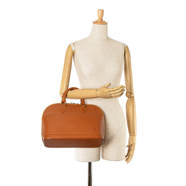 ルイ ヴィトン エピ アルマ ハンドバッグ M52148 ジパングゴールド ブラウン レザー レディース LOUIS VUITTON 【中古】