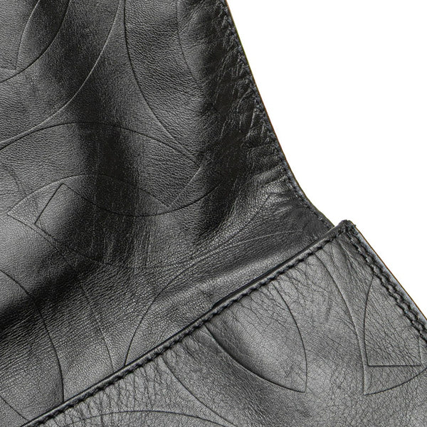 シャネル ココマーク 斜め掛け ショルダーバッグ  ブラック ラムスキン レディース CHANEL 【中古】