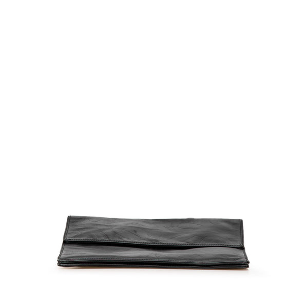 シャネル ココマーク 斜め掛け ショルダーバッグ  ブラック ラムスキン レディース CHANEL 【中古】