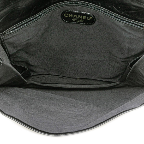 シャネル ココマーク 斜め掛け ショルダーバッグ  ブラック ラムスキン レディース CHANEL 【中古】