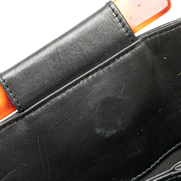 シャネル ココマーク ハンドバッグ トートバッグ ブラック ブラウン ラムスキン レディース CHANEL 【中古】