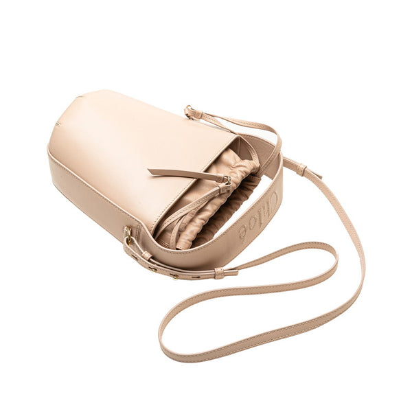 クロエ センスバケットバッグ ハンドバッグ ショルダーバッグ 2WAY ピンクベージュ レザー レディース Chloe 【中古】