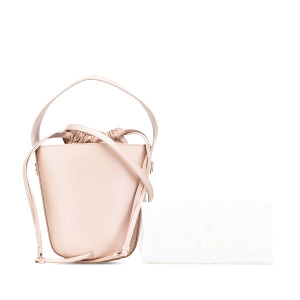 クロエ センスバケットバッグ ハンドバッグ ショルダーバッグ 2WAY ピンクベージュ レザー レディース Chloe 【中古】