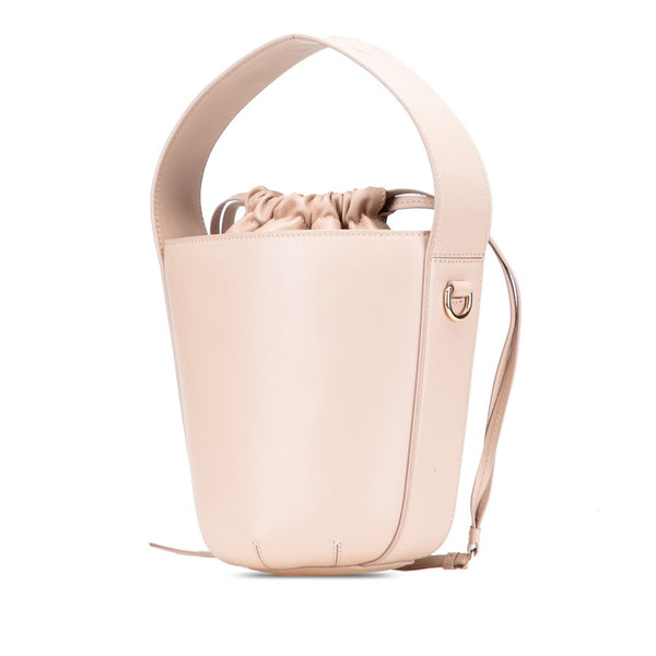 クロエ センスバケットバッグ ハンドバッグ ショルダーバッグ 2WAY ピンクベージュ レザー レディース Chloe 【中古】