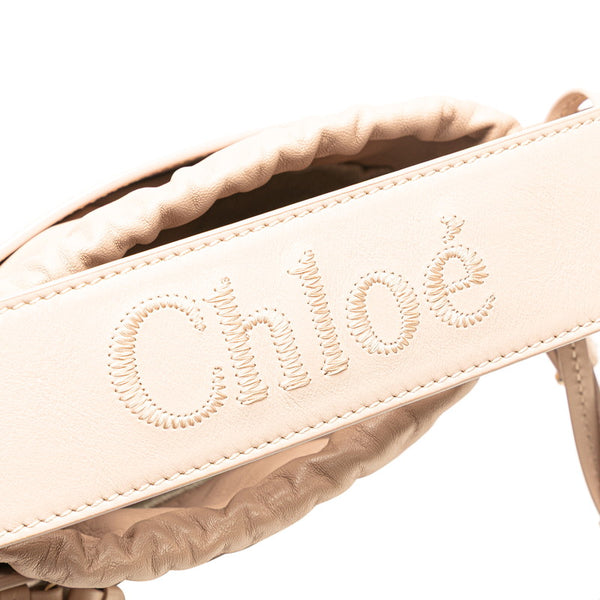 クロエ センスバケットバッグ ハンドバッグ ショルダーバッグ 2WAY ピンクベージュ レザー レディース Chloe 【中古】