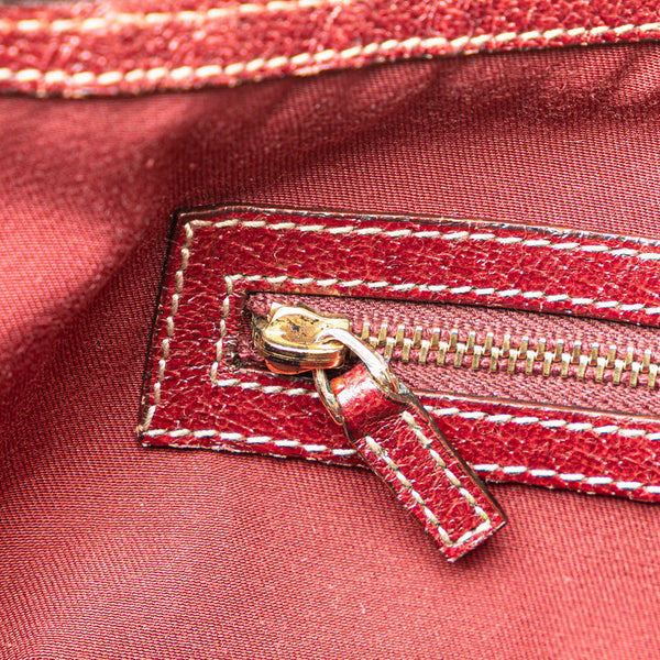 グッチ ホースビット 斜め掛け ショルダーバッグ 145762 ワインレッド ベージュ キャンバス レザー レディース GUCCI 【中古】