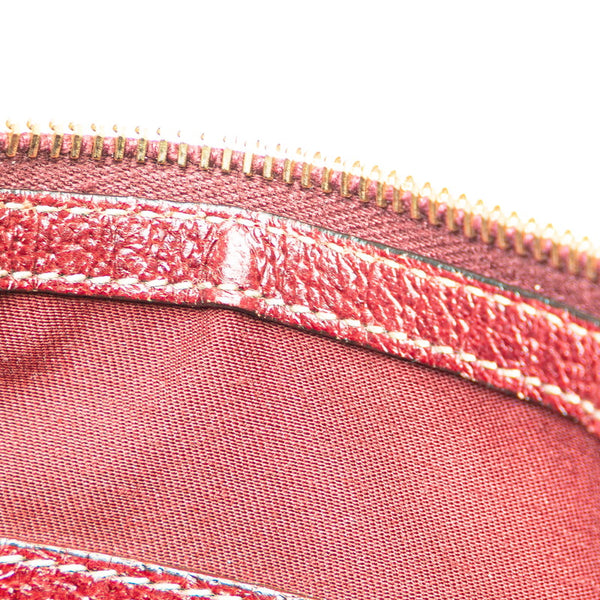 グッチ ホースビット 斜め掛け ショルダーバッグ 145762 ワインレッド ベージュ キャンバス レザー レディース GUCCI 【中古】