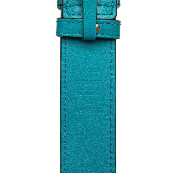 グッチ GGマーモント キルティング ボディバッグ ウエストバッグ 476434 グリーン ブルー ベロア レザー レディース GUCCI 【中古】