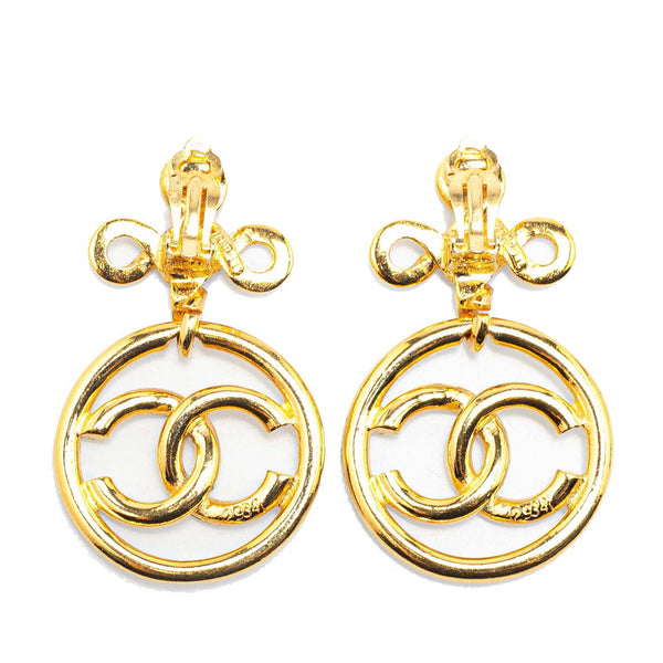 シャネル ココマーク ラウンド サークル イヤリング ゴールド メッキ レディース CHANEL 【中古】