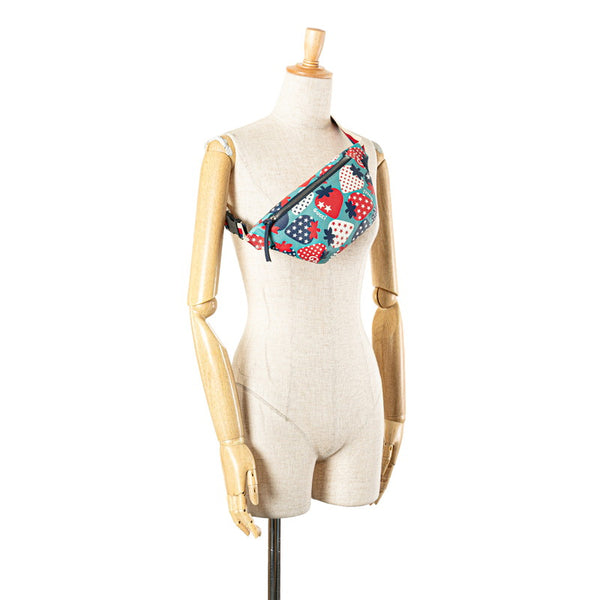 グッチ ストロベリー イチゴ いちご 苺 ウエストバッグ ボディバッグ 502095 ブルー マルチカラー PVC レザー レディース GUCCI 【中古】