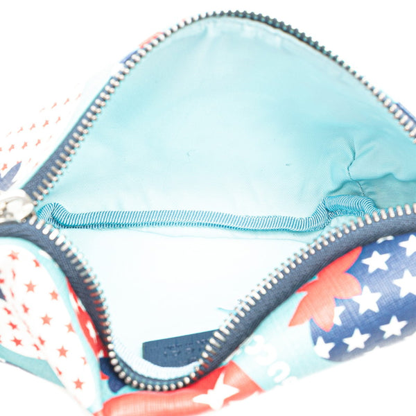 グッチ ストロベリー イチゴ いちご 苺 ウエストバッグ ボディバッグ 502095 ブルー マルチカラー PVC レザー レディース GUCCI 【中古】