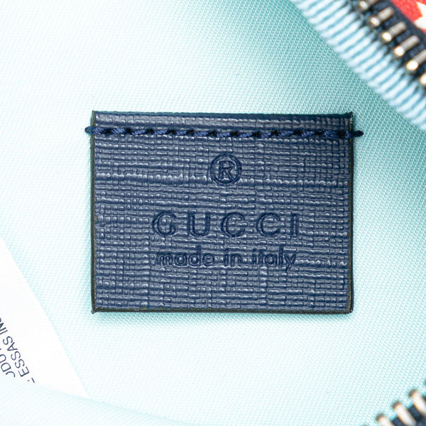 グッチ ストロベリー イチゴ いちご 苺 ウエストバッグ ボディバッグ 502095 ブルー マルチカラー PVC レザー レディース GUCCI 【中古】