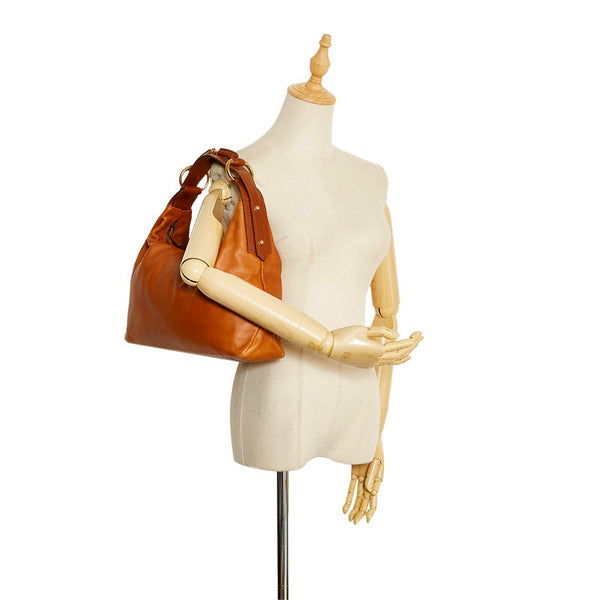 グッチ ホースビット ワンショルダーバッグ ハンドバッグ 115867 ブラウン レザー レディース GUCCI 【中古】