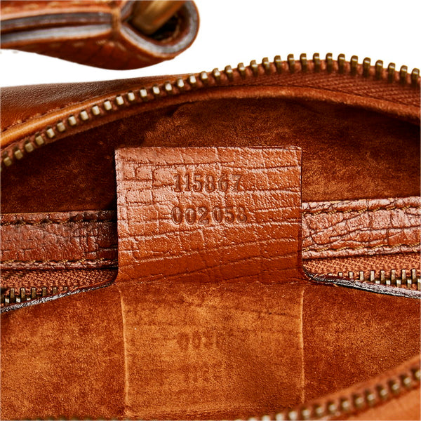 グッチ ホースビット ワンショルダーバッグ ハンドバッグ 115867 ブラウン レザー レディース GUCCI 【中古】