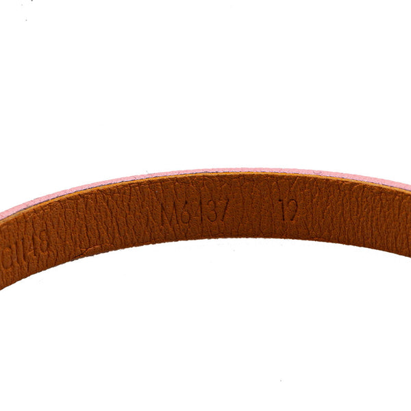 ルイ ヴィトン モノグラム ブレスレット M6437 ピンク シルバー レザー メタル レディース LOUIS VUITTON 【中古】