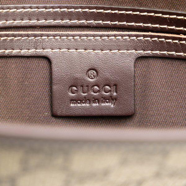 グッチ GGスプリーム 斜め掛け ショルダーバッグ 223666 ベージュ ブラウン PVC レザー レディース GUCCI 【中古】