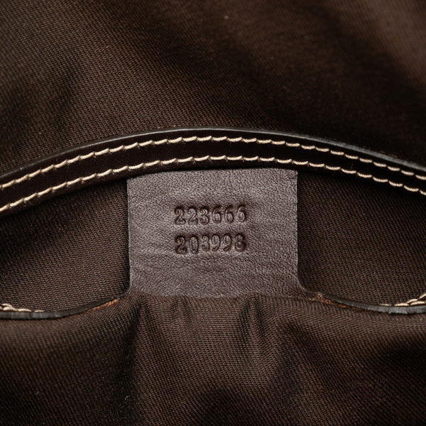 グッチ GGスプリーム 斜め掛け ショルダーバッグ 223666 ベージュ ブラウン PVC レザー レディース GUCCI 【中古】