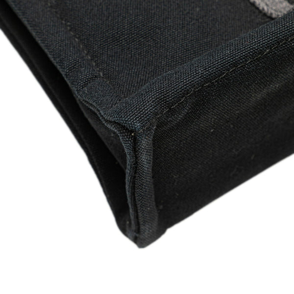 エルメス フールトゥPM ハンドバッグ ブラック グレー キャンバス レディース HERMES 【中古】