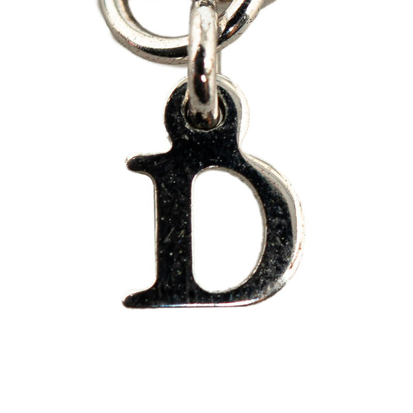 ディオール ロゴ ラインストーン ブレスレット シルバー メタル レディース Dior 【中古】