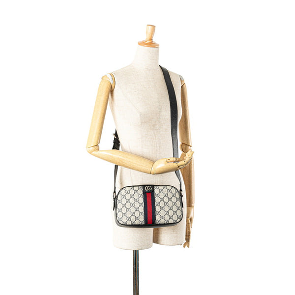 グッチ GGスプリーム オフディア 斜め掛け ショルダーバッグ 681064 ベージュ マルチカラー PVC レザー レディース GUCCI 【中古】