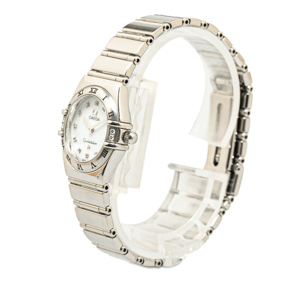 オメガ コンステレーションミニ マイチョイス 腕時計 1566 76 クオーツ ホワイト文字盤 ステンレススチール レディース OMEGA 【中古】