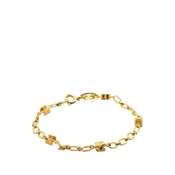 シャネル ミニ ココマーク ブレスレット ゴールド メッキ レディース CHANEL 【中古】