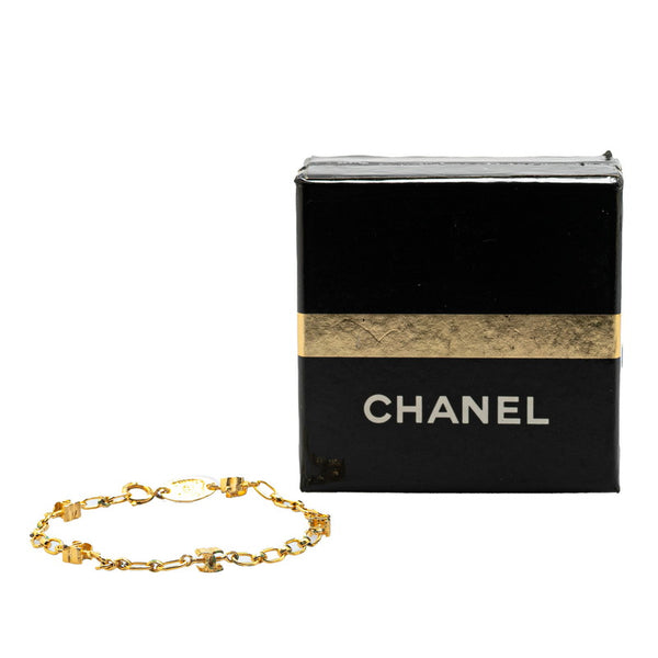 シャネル ミニ ココマーク ブレスレット ゴールド メッキ レディース CHANEL 【中古】