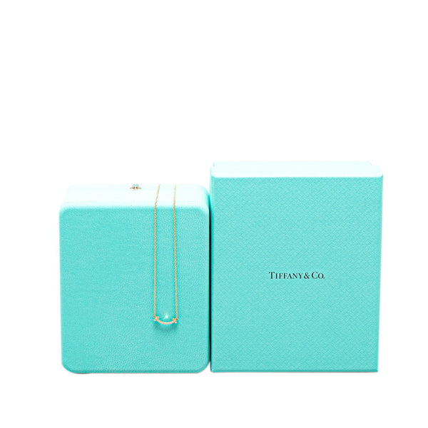 ティファニー Tスマイル ペンダント ネックレス K18YG イエローゴールド レディース TIFFANY&Co. 【中古】