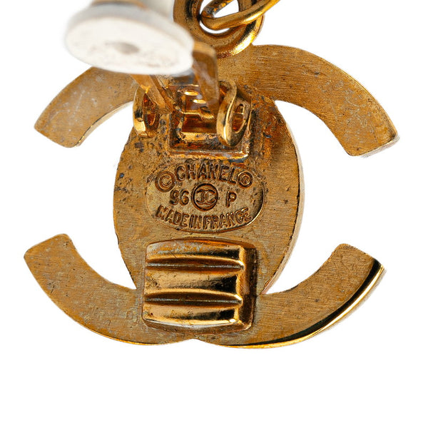 シャネル ココマーク ターンロック イヤリング ゴールド メッキ フェイクパール レディース CHANEL 【中古】