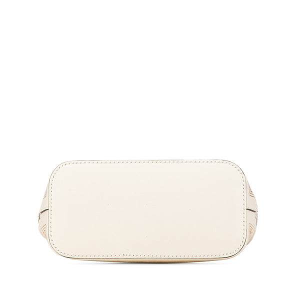 グッチ GUCCY SEGA プリント ミニ 斜め掛け ショルダーバッグ 511189 ホワイト ゴールド レザー レディース GUCCI 【中古】