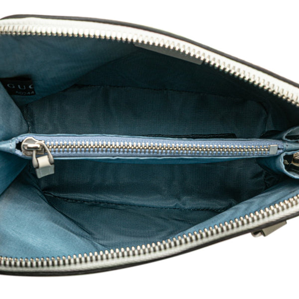 グッチ GUCCY SEGA プリント ミニ 斜め掛け ショルダーバッグ 511189 ホワイト ゴールド レザー レディース GUCCI 【中古】