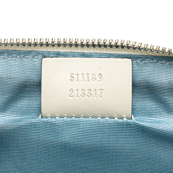 グッチ GUCCY SEGA プリント ミニ 斜め掛け ショルダーバッグ 511189 ホワイト ゴールド レザー レディース GUCCI 【中古】