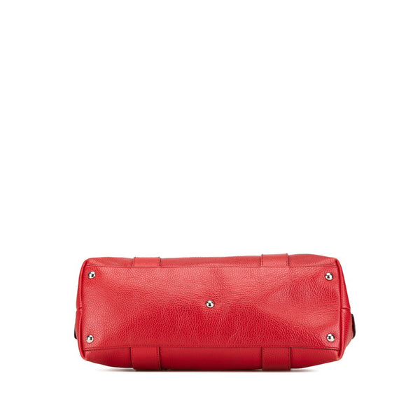 グッチ バンブー ハンドバッグ ショルダーバッグ 2WAY 355772 レッド レザー レディース GUCCI 【中古】