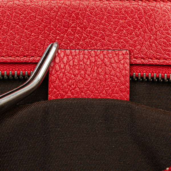 グッチ バンブー ハンドバッグ ショルダーバッグ 2WAY 355772 レッド レザー レディース GUCCI 【中古】