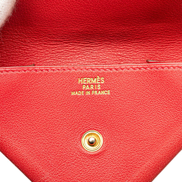 エルメス カランユイット コインケース 小銭入れ レッド スイフト レディース HERMES 【中古】
