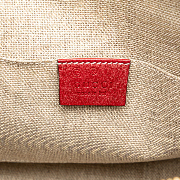 グッチ マイクログッチシマ ハンドバッグ ショルダーバッグ 2WAY 449654 レッド レザー レディース GUCCI 【中古】