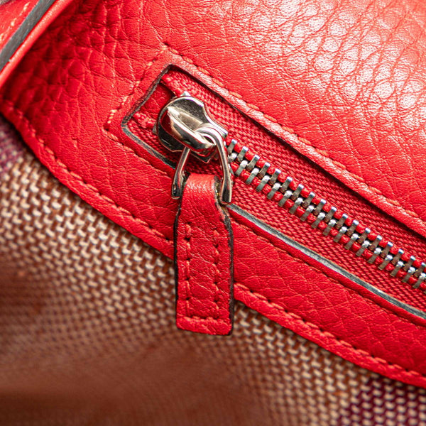 グッチ バンブー デイリー ハンドバッグ ショルダーバッグ 2WAY 370831 レッド レザー レディース GUCCI 【中古】